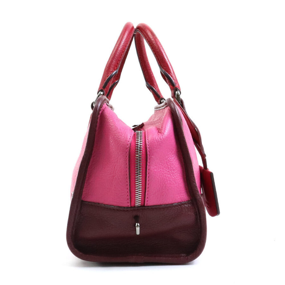 Loewe Magenta Silver Handbag Red Amazona Leather Burgundy